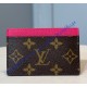 Louis Vuitton Monogram Canvas Card holder M60703-rose