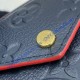Louis Vuitton Monogram Empreinte Leather Card Holder Recto Verso M69421-navy-blue
