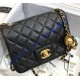 Chanel Mini Quilted Square Bag in Lambskin C1786-black