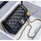 Chanel Mini Quilted Rectangular Bag in Lambskin C1787-black