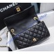 Chanel Mini Quilted Rectangular Bag in Lambskin C1787-black