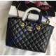 Chanel Quilted Shopping Tote C57974-black