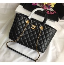 Chanel Quilted Shopping Tote C57974-black