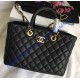 Chanel Quilted Shopping Tote C57974B-black