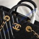 Chanel Chevron Shopping Tote C57974V-black