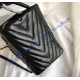 Chanel Chevron Shopping Tote C57974V-black