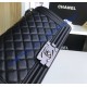 Chanel Boy Medium Quilted Flap Bag in Calfskin C67086BB-black