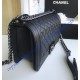 Chanel Boy Medium Quilted Flap Bag in Calfskin C67086CB-black