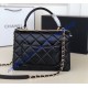 Chanel Flap Bag with Top Handle C92236A-black