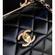 Chanel Flap Bag with Top Handle C92236A-black