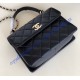 Chanel Flap Bag with Top Handle C92236A-black