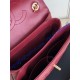 Chanel Flap Bag with Top Handle C92236A-wine-red