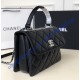 Chanel Flap Bag with Top Handle C92236B-black