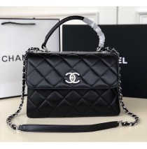 Chanel Flap Bag with Top Handle C92236B-black