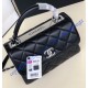 Chanel Flap Bag with Top Handle C92236B-black