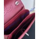 Chanel Flap Bag with Top Handle C92236B-wine-red