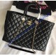 Chanel Quilted Large Shopping Tote C93525-black