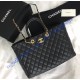 Chanel Quilted Large Shopping Tote C93525B-black