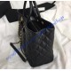 Chanel Quilted Large Shopping Tote C93525B-black