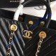 Chanel Chevron Large Shopping Tote C93525V-black