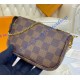 Louis Vuitton Damier Ebene Mini Pochette Accessoires N58009-brown