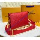 Louis Vuitton Monogram-embossed Lambskin Coussin PM M57792