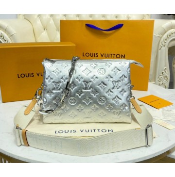 Louis Vuitton Monogram-embossed Lambskin Coussin PM M57913