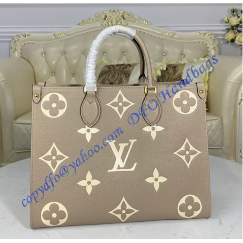 Louis Vuitton Bicolor Monogram Empreinte Leather Onthego MM M45494 ...