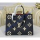 Louis Vuitton Bicolor Monogram Empreinte Leather Onthego MM M45495