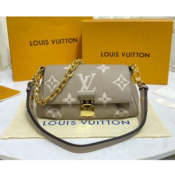 Louis Vuitton Bicolor Monogram Empreinte Leather Favorite M45836-gray