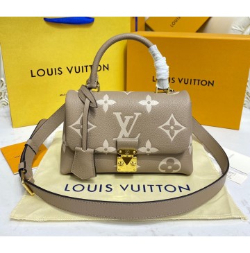 Louis Vuitton Bicolor Monogram Empreinte Leather Madeleine BB M45978-gray