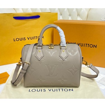 Louis Vuitton Monogram Empreinte Speedy Bandouliere 25 M58947-gray