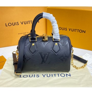 Louis Vuitton Monogram Empreinte Speedy Bandouliere 20 M58953-black