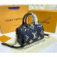 Louis Vuitton Monogram Empreinte Speedy Bandouliere 20 M58953-black-beige