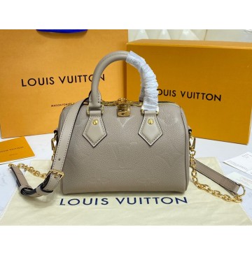 Louis Vuitton Monogram Empreinte Speedy Bandouliere 20 M58953-gray