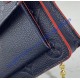 Louis Vuitton Monogram Empreinte Leather Vavin Chain Wallet M67839-navy-blue