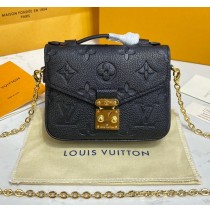 Louis Vuitton Monogram Empreinte Leather Micro Metis M81390-black