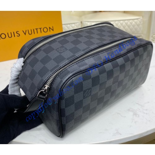 Louis Vuitton Damier Graphite Dopp Kit Toilet Pouch N40127-black ...