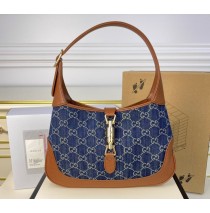 Gucci Jackie 1961 Small Shoulder Bag GU636706-denim-blue