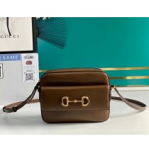 Gucci Horsebit 1955 Small Shoulder Bag GU645454L-brown