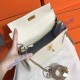 Hermes Kelly 28cm in Togo Leather Golden Hardware H5528G-craie