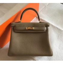 Hermes Kelly 28cm in Togo Leather Golden Hardware H5528G-Etoupe