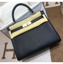 Hermes Kelly 28cm in Togo Leather Golden Hardware H5528G-black