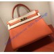 Hermes Kelly 28cm in Togo Leather Golden Hardware H5528G-Orange