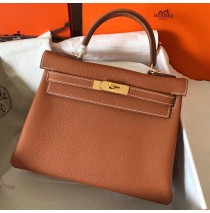 Hermes Kelly 28cm in Togo Leather Golden Hardware H5528G-Terre