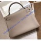 Hermes Kelly 28cm in Togo Leather Palladium Hardware H5528W-gris-tourterelle