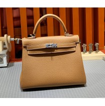 Hermes Kelly 28cm in Togo Leather Palladium Hardware H5528W-terre