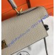 Hermes Kelly 32cm in Togo Leather Golden Hardware H5532G-gris-tourterelle