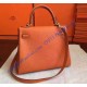 Hermes Kelly 32cm in Togo Leather Golden Hardware H5532G-orange