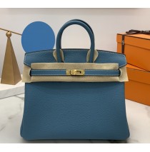 Hermes Birkin 30cm Togo Leather Golden Hardware H8830G-bleu-jean